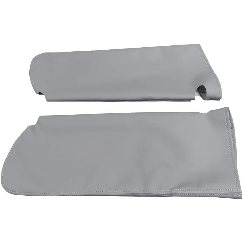 Car Sun Visor Cover Pair Fit for Chevy Tahoe Suburban Yukon 1995-1999, Microfiber Leather, Gray