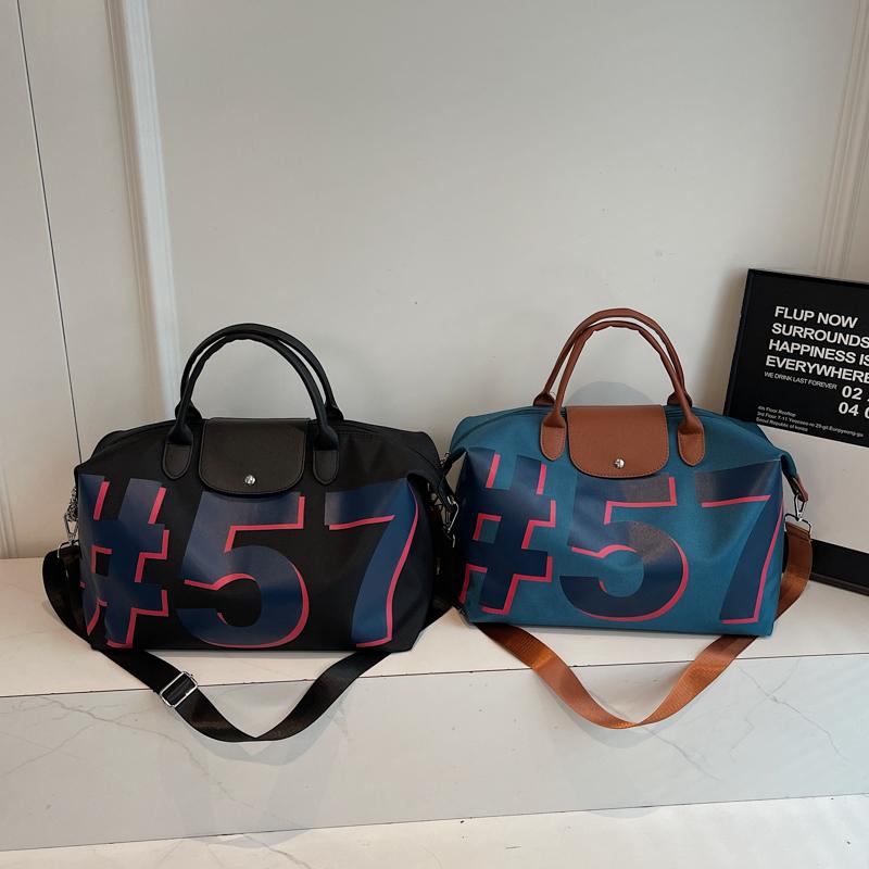 Reisetasche mit großer Kapazität für kurze Strecken, Damen-Sporttasche, Pendler-Tragetasche mit Buchstabenaufdruck