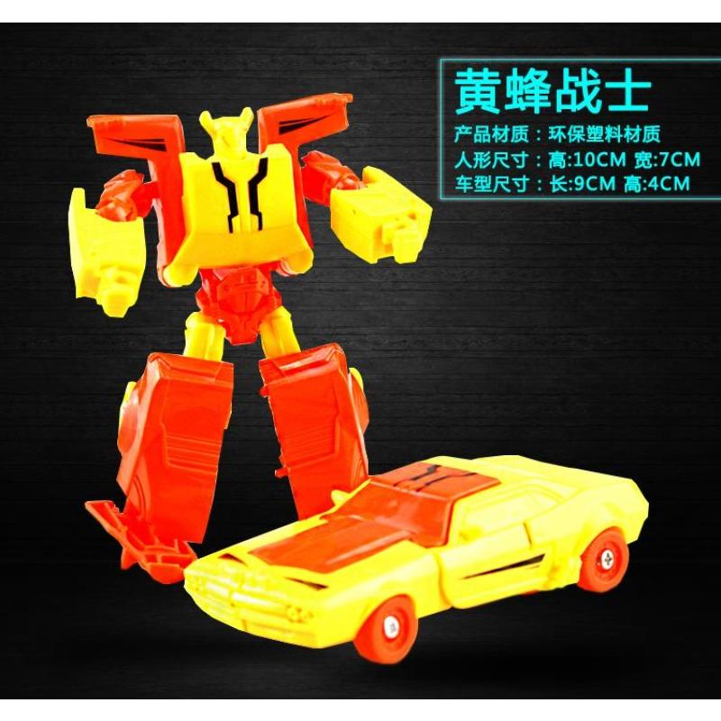 Transformace Deformace Robot Žluté Auto Kompatibilní Model Stavebnice Dětský Blok Koníčky Model Auta Raná Výchova Dětská Hračka
