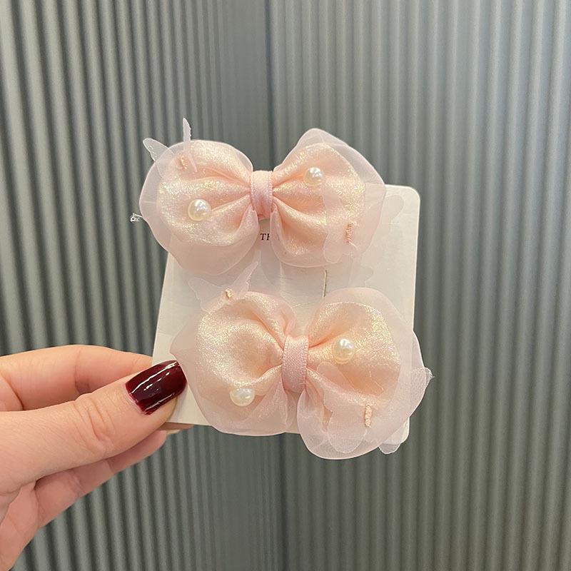 Заколка-бантик из жемчужной пряжи: Аксессуары для волос принцессы для девочек и малышей