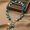 Unique Irregular Seashells Necklace Natural Shell Jewelry Portable Alloy Chain Ornament for Casual or Formal Occasions