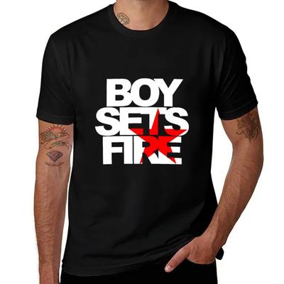 Boysetsfire Футболка Фестивальная Повседневная С коротким рукавом