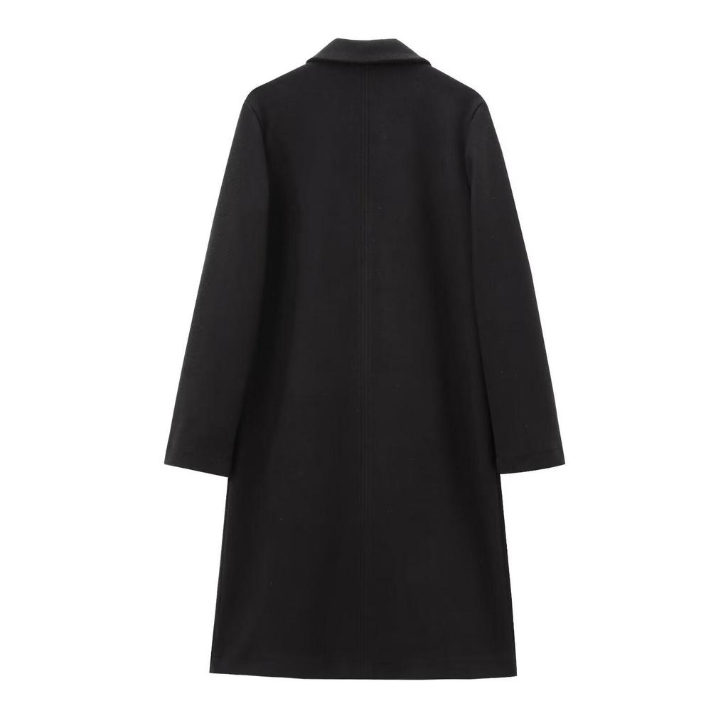 2025 Retro Europäischer & Amerikanischer Damen Wollreversmantel mit Knopfdetails - Vielseitige und Weiche Pendlerjacke