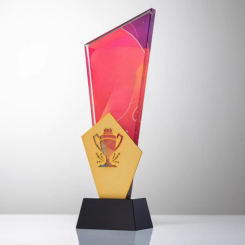 Customized High-end Metal Crystal Trophy, Excellent Staff Company Annual Meeting Awards, Home Decorations Outstanding Medal, 1Pc