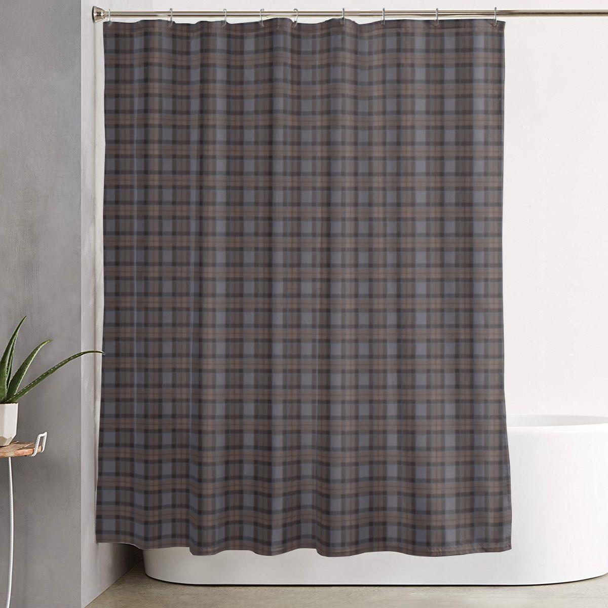 Helenal Outlander Plaid - Fraser Tartan Shower Curtain Bathroom Polyester Waterproof Bath Curtains With Hooks