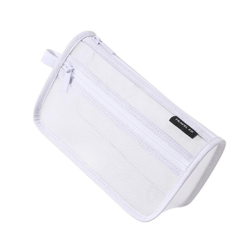 Stylish Large Capacity Pencil Case for Men - Durable and Simple Office Stationery Storage Bag