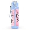 1PC Our Mom Text Quote Print 750ml Color Plastic Sports Water Bottle Leakproof Flip Straw Lid Suitable for Sports Office Home Use
