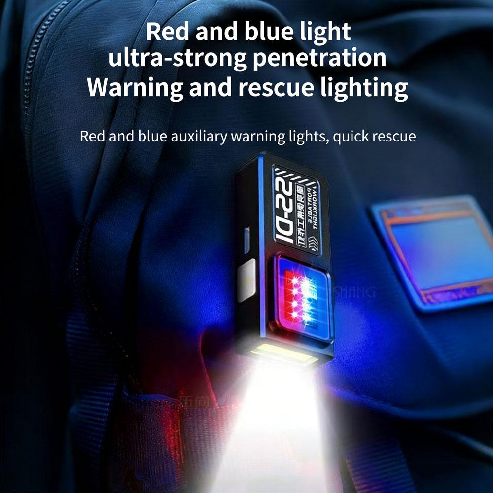 Portable Mini COB LED Flashlight Rechargeable Powerful Work Light with Clip Magnet Waterproof EDC Camping Walking Pocket Lamp