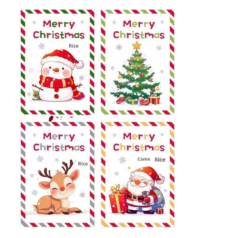 10PCS Christmas Cards, Handwritten Thanks, Blessings, Messages, Gifts, Decorations, Small Cards, Parties, Birthdays, Holidays