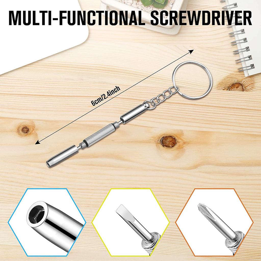 28Pcs Precision Screwdriver Set 0.6-2.0mm Micro Cross Metric Flat Head Screwdriver Kit for Watch Eyeglasses Jewelry Repair Tools