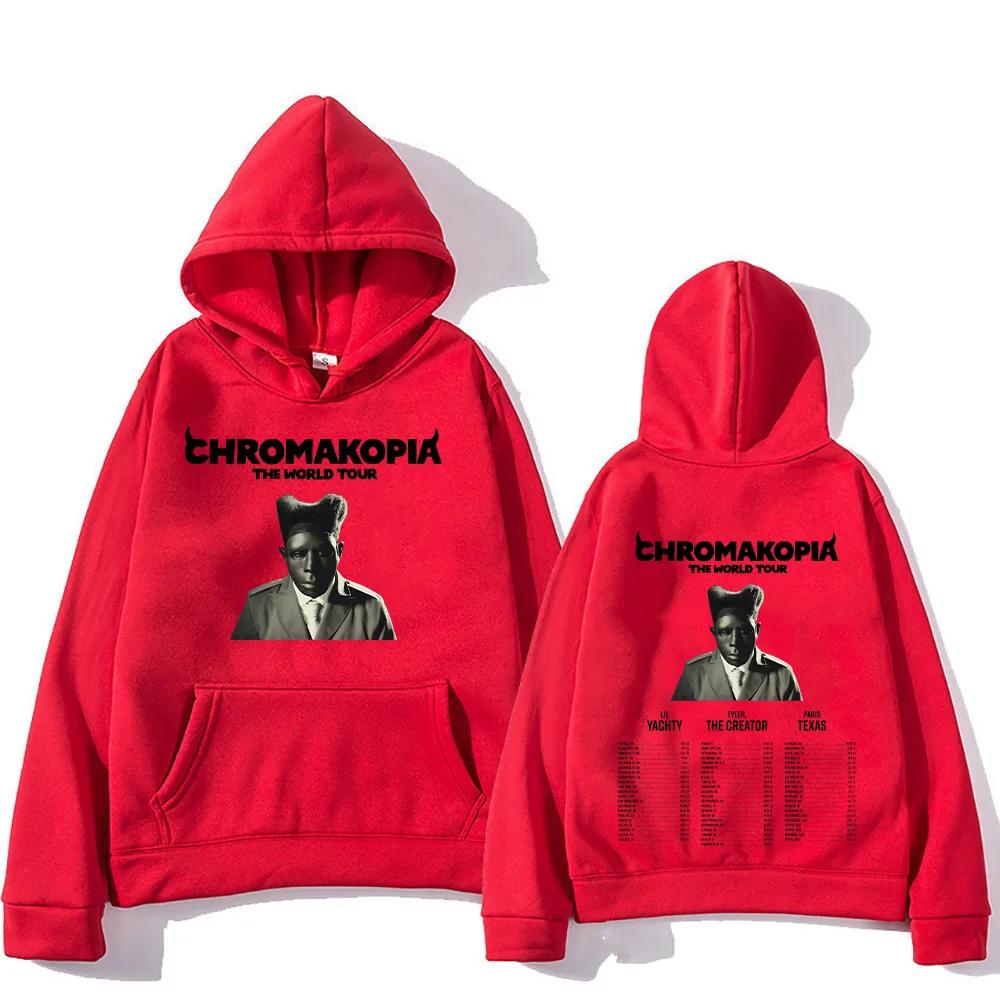 Tyler The Creator Chromakopia World Tour Hanorace Retro Clasic Cadouri pentru fani Pulovere unisex Hanorac imprimat pe două fețe Topuri libere High Street