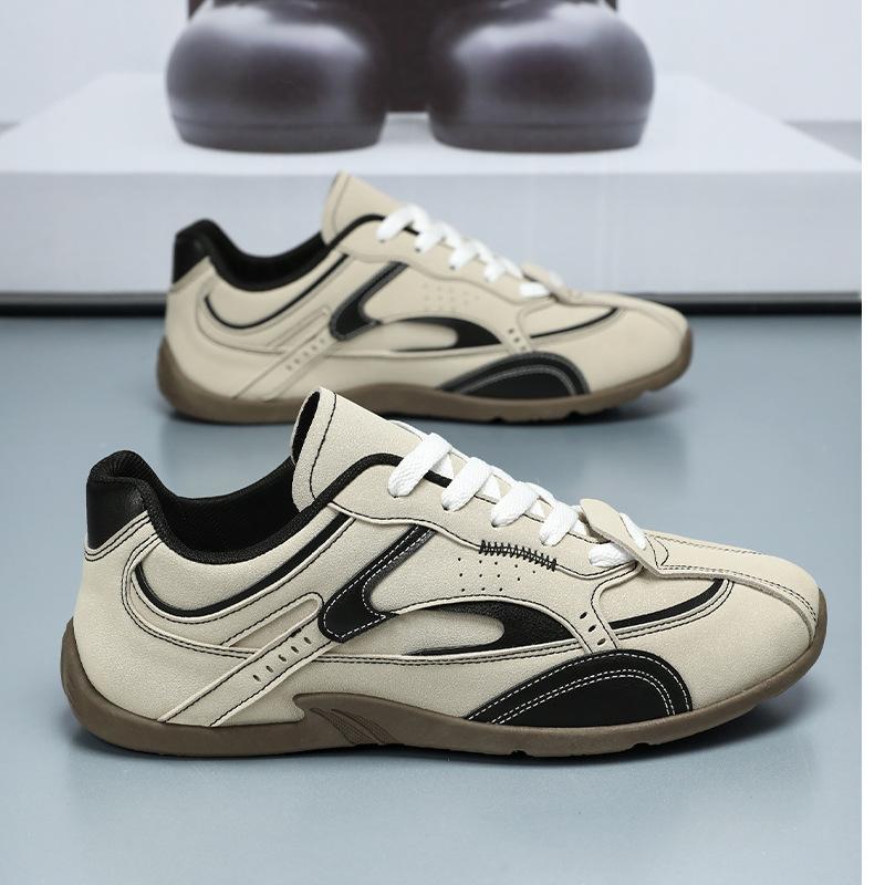 

Модная уличная мужская обувь для бега 2025 Весна Осень Новые кроссовки на перекрестной шнуровке Нескользящие Повседневные Легкие Удобные Вулканизированные туфли 39 песочный