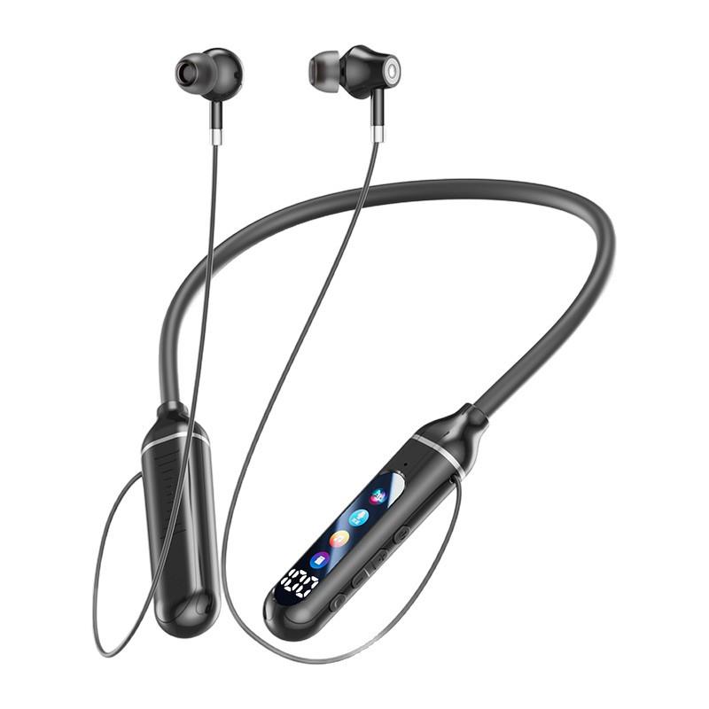 2025 Bluetooth Sports Neckband Earphones with AI, Ultra-Long Battery, High Sound Quality, Large Mirror.