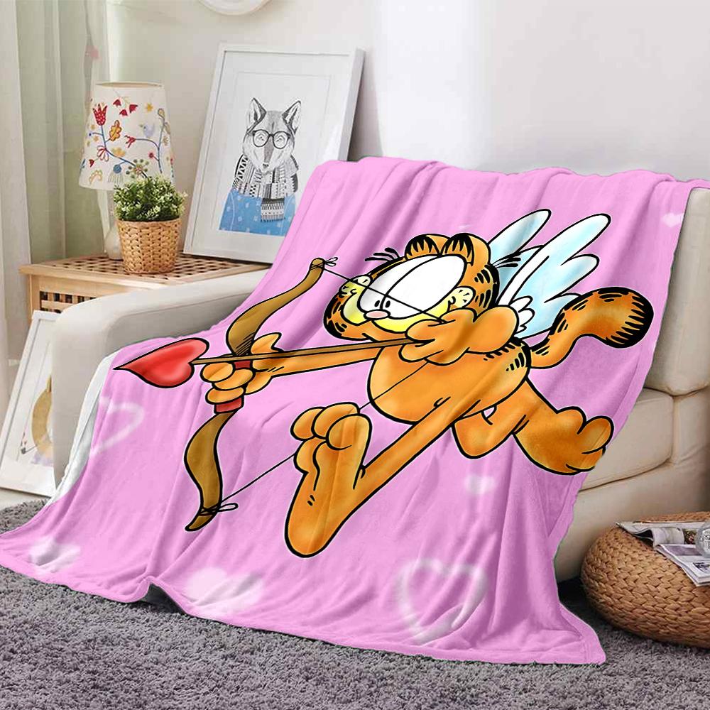 1Pc Garfield'S Hug Adventure Blanket For Couch Bed Plush Cozy Fuzzy Blanket Super Soft Warm Blankets For Fall And Winter 091873