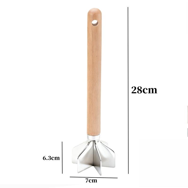 Stainless Steel Meat Chopper, Hamburger Chopper, Premium Heat Resistant Masher And Smasher For Hamburger Meat, Ground Beef светло-серый