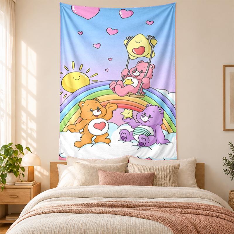 Care bear Tapestry highquality for decorating living room bedroom dorm walls ideal as bedroom wallart orholiday gift