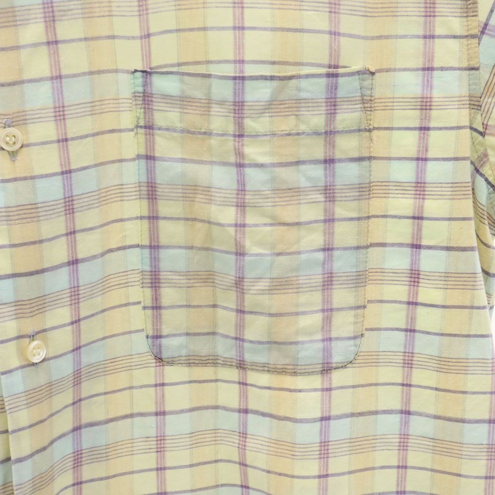 Denim Chic THE LATEST MODEL 60s Vintage Check Short Sleeve Open Collar Shirt Men's Used