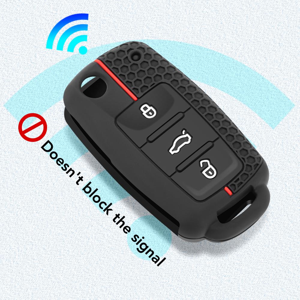 Silicone Car Key Case Keys Full Cover Protection Shell Bag For VW Volkswagen Polo Tiguan Passat Golf Jetta Lavida Skoda Octavia