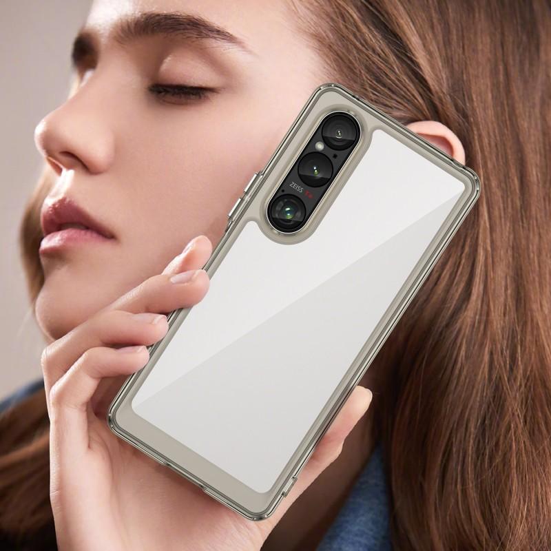 For Sony Xperia 1 VI Phone Case WANLONFENG XC Series TPU Acrylic Cover with Tempered Glass (Big Lens Hole)