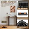PATIKIL 10" x 6" Floor Vents, Set of 3, Heavy-Duty Steel, Adjustable, Decorative, Wall-Mounted, Black