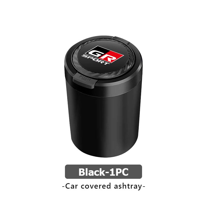 

For Toyota Car Logo Ashtray Garbage Bin Storage Accessories Gazoo Racing TRD Corolla Yaris Chr Auris Rav4 Prado