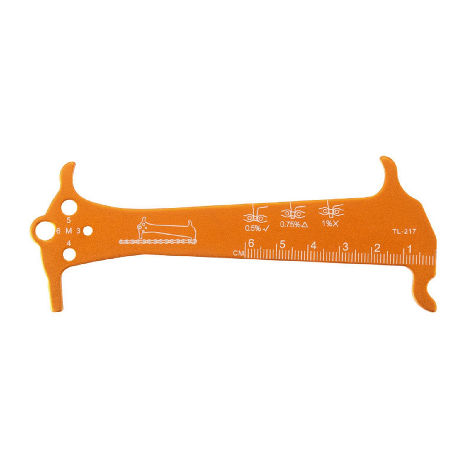 

Road Bike Chain Gauge Measurement Ruler Portable Bicycles Chain Wear Indicators Checker Road Bike Chain Repair Tool помаранчевий