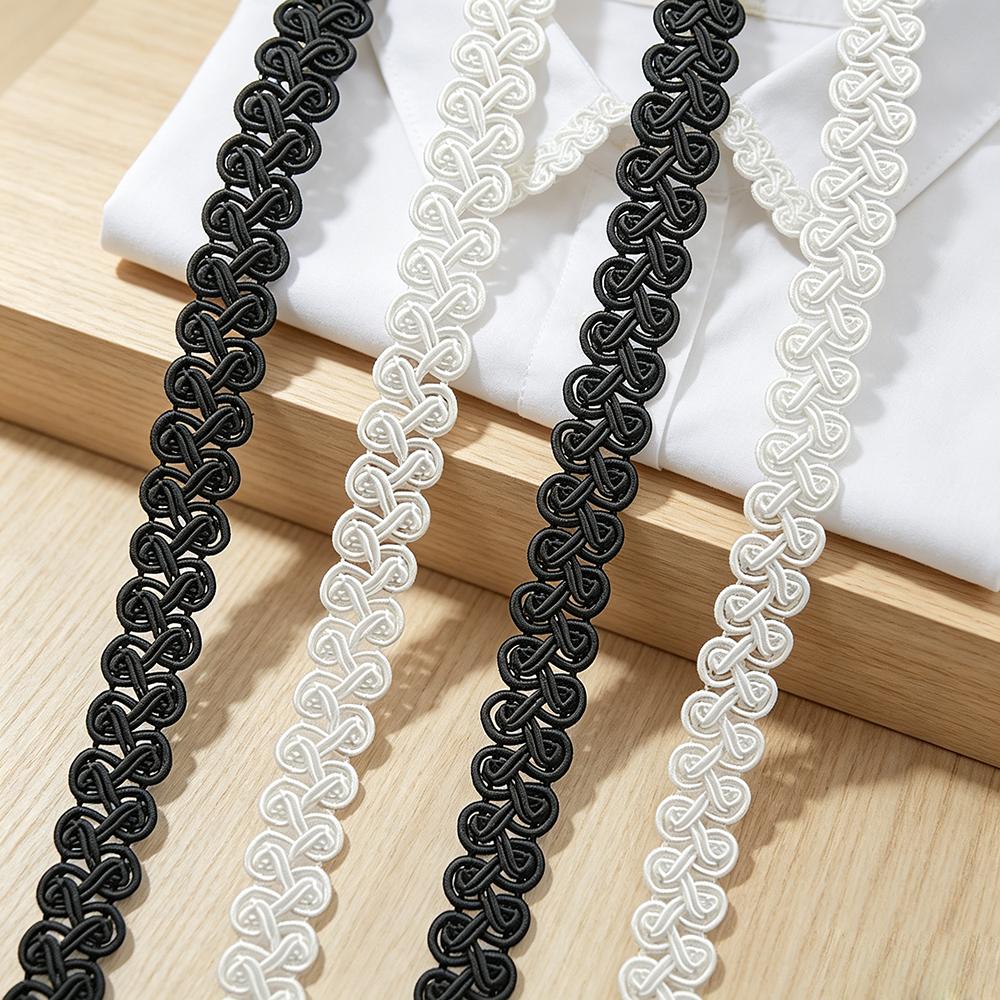 5 meters/16.4ft each pack Braided Lace Ribbon Trim Pattern Fabric for Wedding Dres Costume Curtain Gift Wrapping DIY Handmade Sewing Accessories