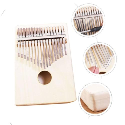 Wooden DIY Kalimba Kit, Hand-Painted Thumb Piano with 10 Picks, African Finger Piano, Safe Materials, Kindergarten Toy, Develops Creativity (Assorted