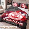 Aberdeen FC Printed Bedding Set Custom Name Text 1 Duvet Cover 2 Pillowcases For Bedroom