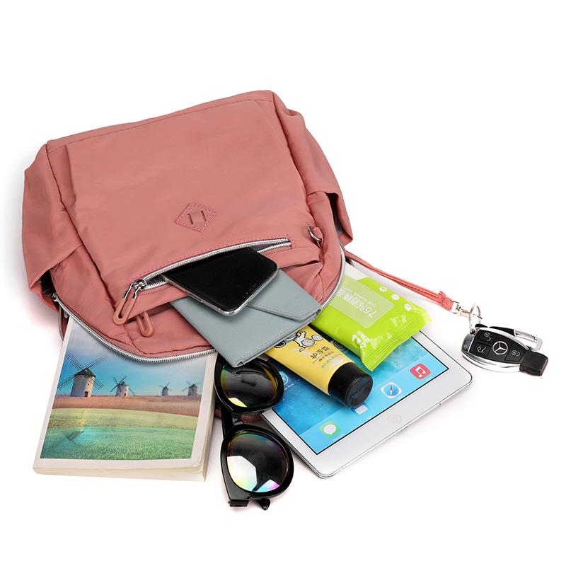 Skolväska för universitetsstudent stor kapacitet utomhusresor nylonryggsäck dammamma och barnväska vintage stil ryggsäck