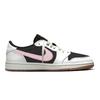 Travis Scott x Jordan Air Jordan 1 Travis Scott X AJ1 Low Colaboração Cano Baixo Tênis de Basquete Vintage Unissex Rosa DZ4137-700(Equipe1677- 8)
