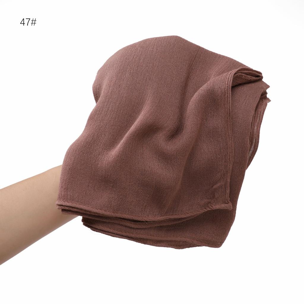 Foulard Hijab en coton rayonne uni uni pour femme, grande taille, châles et enveloppes de haute qualité, bandeau musulman, turban islamique