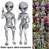 1Pcs Space Alien Statue Skeleton Decompression Gifts Skull Model Body Figure Toy Garden Figurine