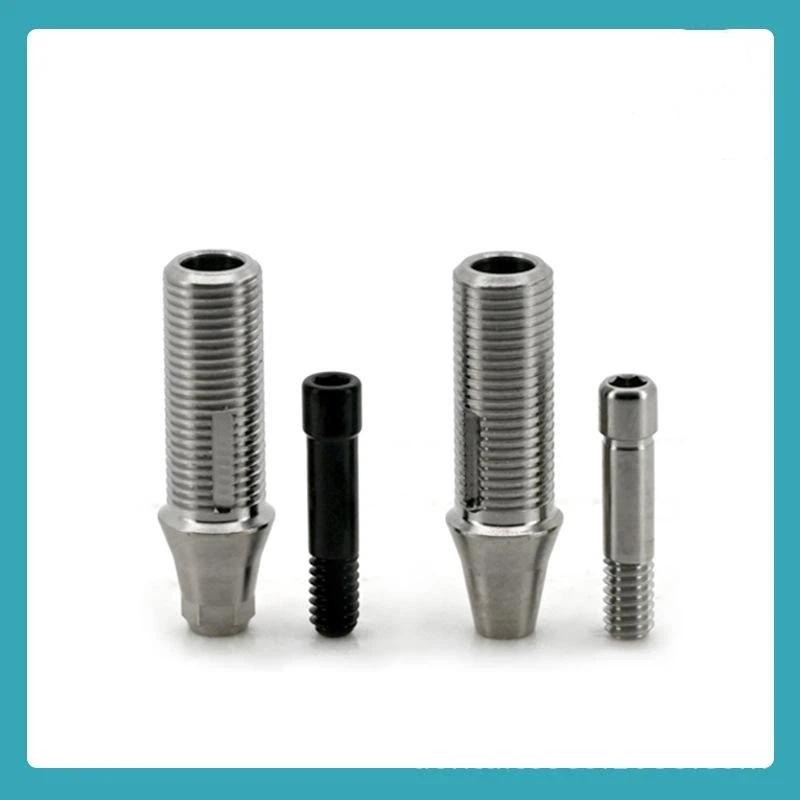 For Dentium System Temporary Abutment Hex And Non-Hex Ti-Base With A Screw For Dental Oral Surgical Screw