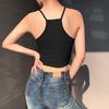 Women's Sexy Tight Strapless Cross Ultra Short Love Circle Sleeveless Vest Top
