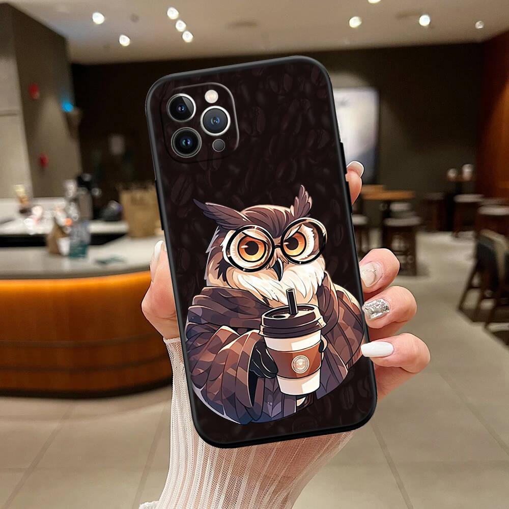 Cartoon Art Owl New Phone Case for iPhone 6 6s 7 8 11 12 13 14 15 16 17 16E XS Pro Max XR X SE Air