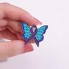 Women Brooch Enamel Butterfly Design Healing Ribbon Pin Non-Slip Buckle Scarf Badge Sweater Cardigan Bag Accessories