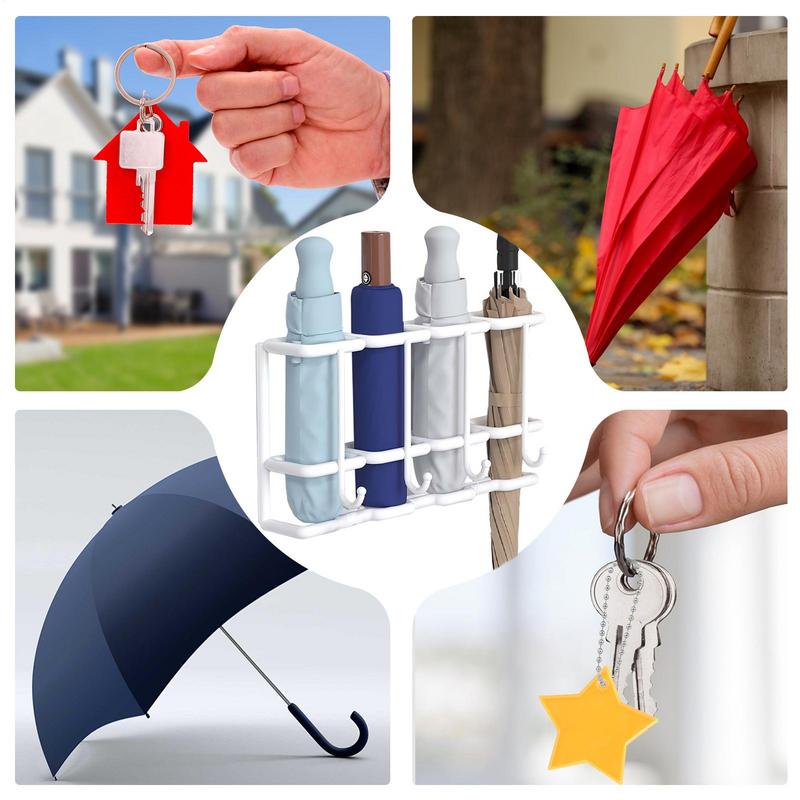 Umbrella Organizer For Wall 4-Slot Wall Mounted Metal Umbrella Storage Holder Household Supplies Space Saving Organizer Home