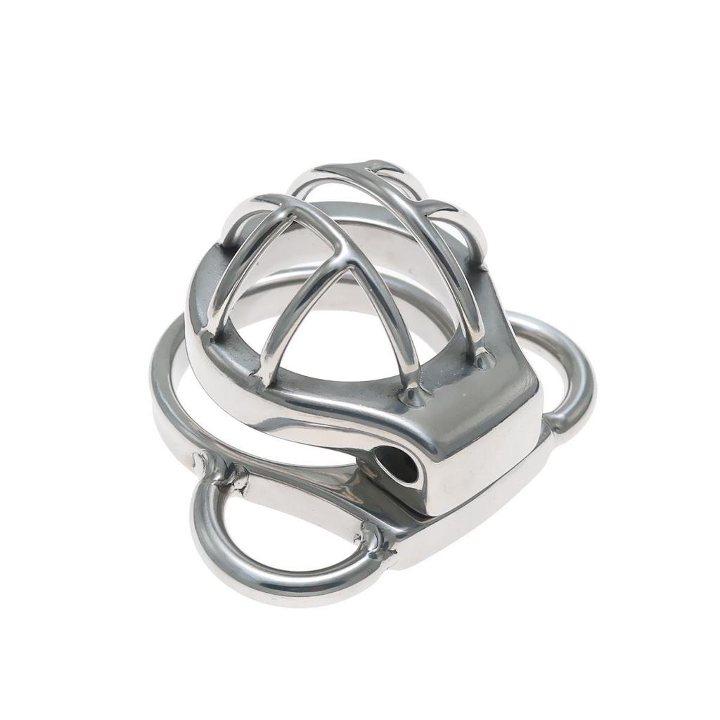 Waistband Chastity Lock - Stainless Steel Hollow Penis Cage