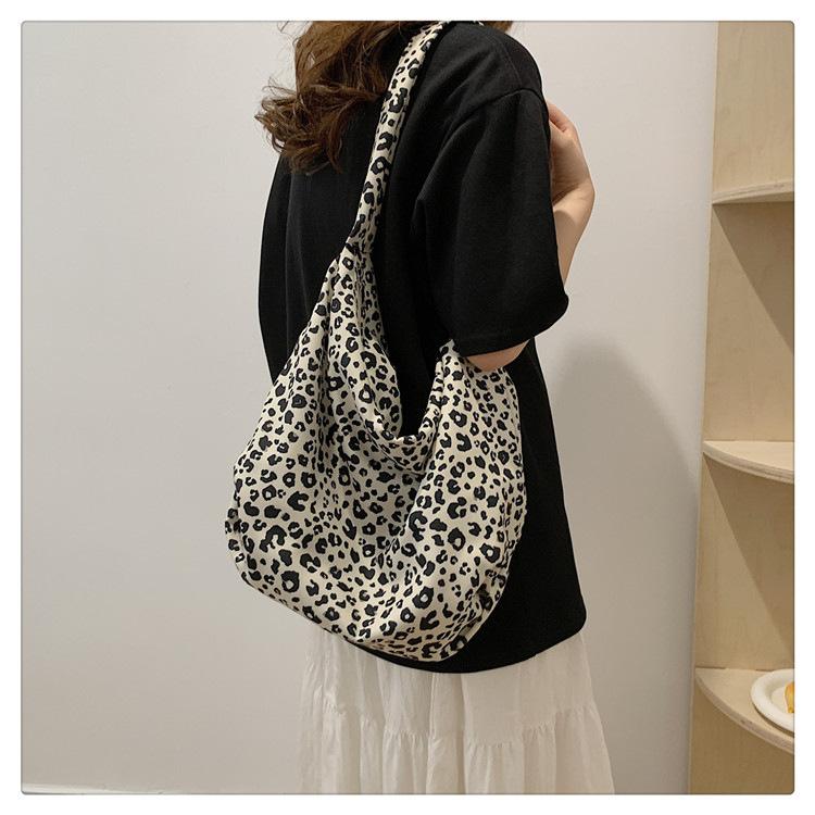 Bag Women's Bag New 2025 Shoulder Bag Leopard Print Casual Shopping Bag Large Capacity Popular Fashion Solid Color Tote Bag