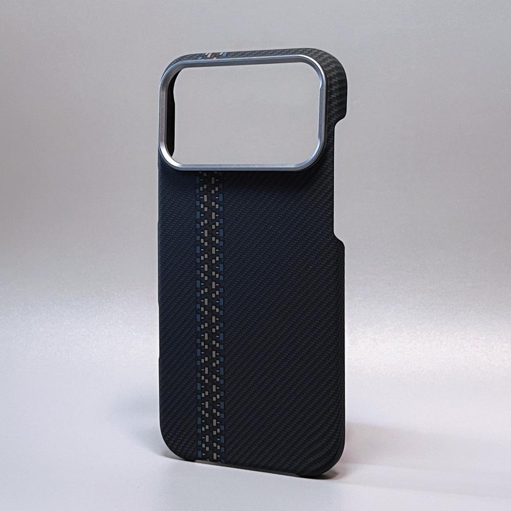 Luxury Carbon Fiber Slim Case For iPhone 17 13 14 15 16 Pro Max Shockproof Alloy Lens Camera Protective Ultra Thin Hard PC Cover