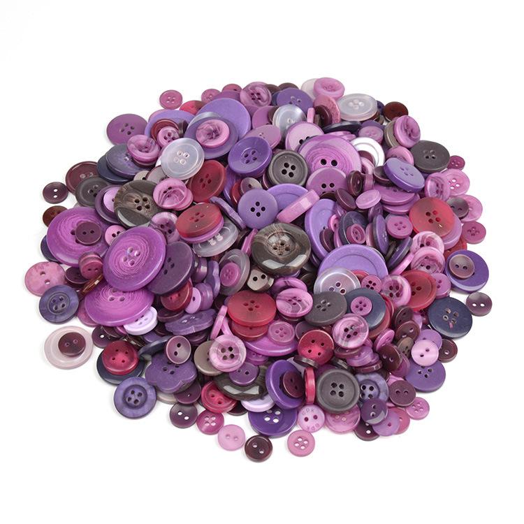 Available Now! Mixed Color Round Resin Buttons for DIY Crafts – Ideal for Handmade Button Art and Floral Designs.