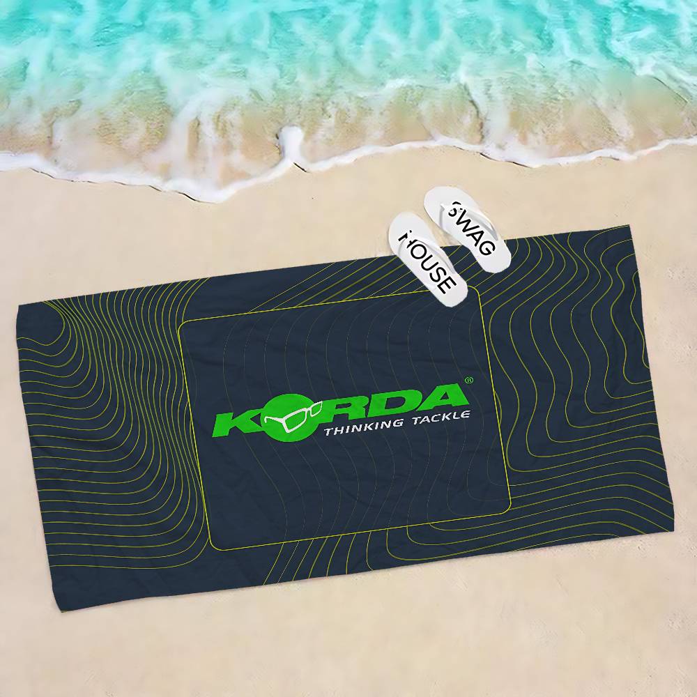 K-Korda Rybářské Logo Mikrovlákno Tištěný Plážový Ručník Horská Turistika Jóga Plážové Plavání Běh Absorpční Měkký Ručník