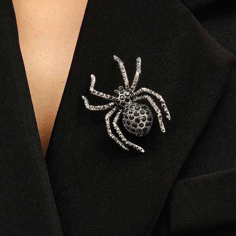 

Women Spider Brooches Vintage Insect Banquet Party Pin Coat Sweater Jewelry Gift чёрный