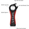1pc Can Opener Multi Functional Five In One Beverage Bottle Opener Cap Twister Can Opener Anti Slip Cap Twister Wholesale