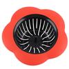 Flower Shaped Plastic Basin Sink Strainer Drain Stopper Kitchen Bathroom Accessories (Red)