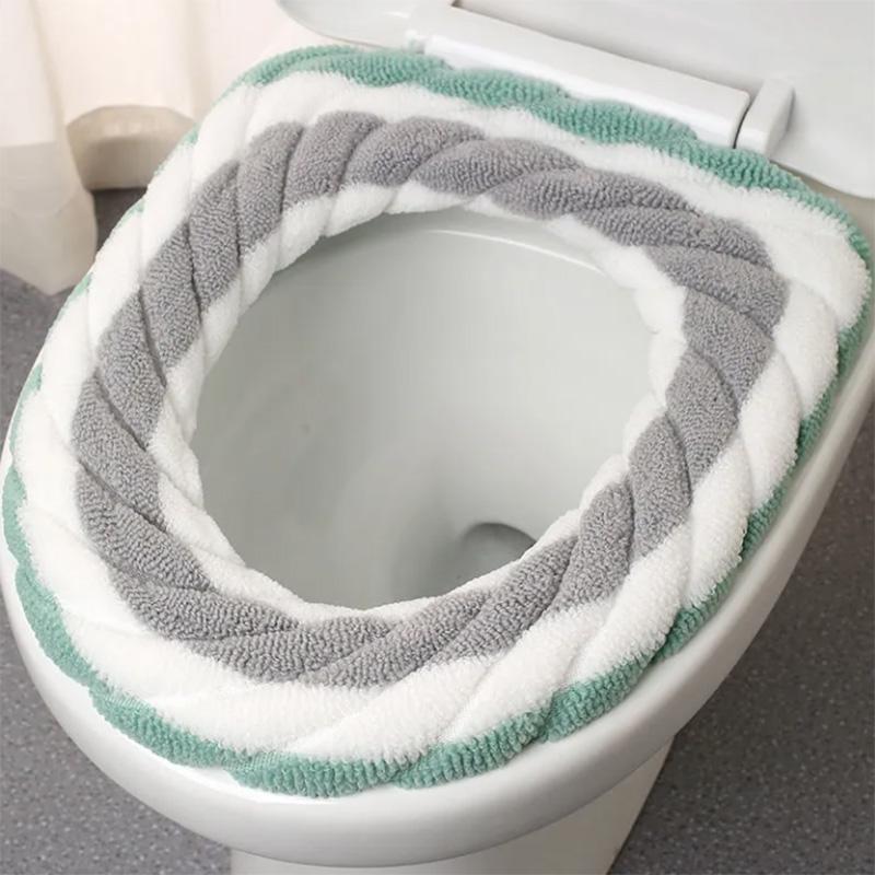 Creative Fun Toilet Cover Household Toilet Ring Thickened Plush Cushion Four Seasons Universal Washable