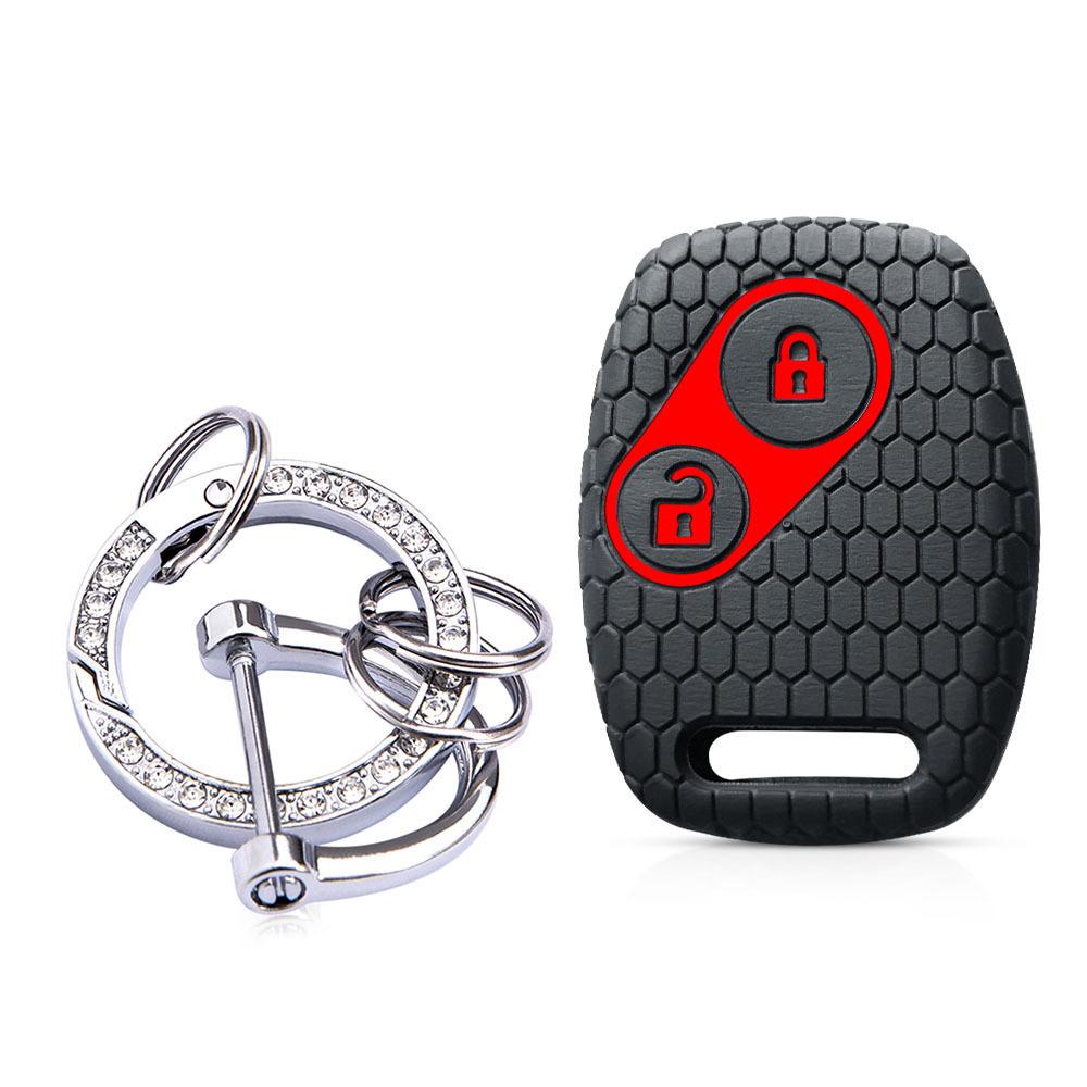For Honda CRV SRV FRV Fit Civic Accord Jazz For Acura CSX Silicone Key Case Fob Accessories Holder Key Cover Shell