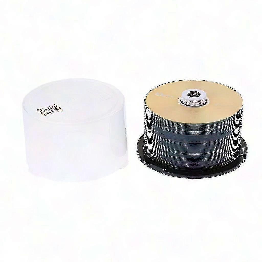 Lot de 50 CD-R vierges enregistrables - Vitesse élevée 52x sur broche | Capacité 700 Mo 80 min, Surface dorée | Excellent pour les solutions audio et de sauvegarde de données