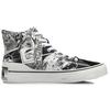 Li Ning Badfive Comfortable Slip Resistant Abrasion Resistant High top Skateboard Shoes Men's White Black AGCQ607-1